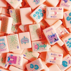 single layer acrylic mahjong tiles with paris theme