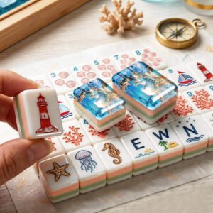 Blue Ocean Theme Mahjong Tiles