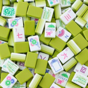 FASHION Olive Green Mahjong Tiles