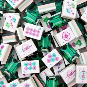 emerald green american mahjong tiles