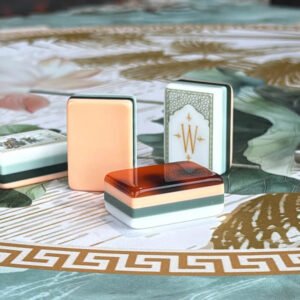 white lotus mahjong tiles tortoise shell